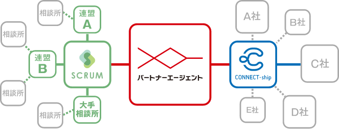 パートナーエージェント CONNECT-ship SCRUM図